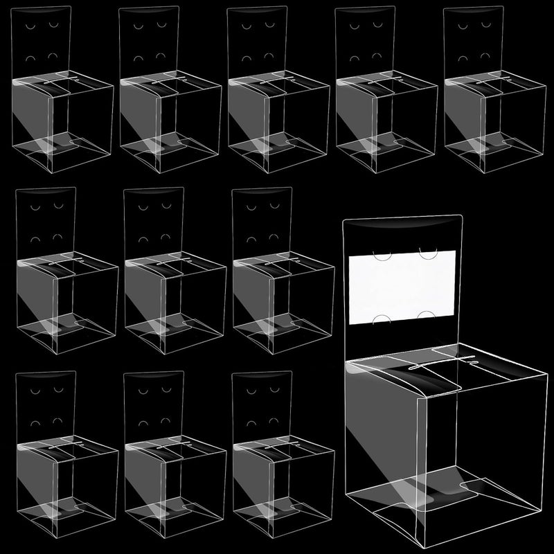 Ysglory 20 Pack Clear Raffle Ticket Box Suggestion Voting Box with Slot Donation Ballot Boxes for Collecting Business Card Voting Contest, 6 x 6 x 6 Inches (Clear) - Image 1